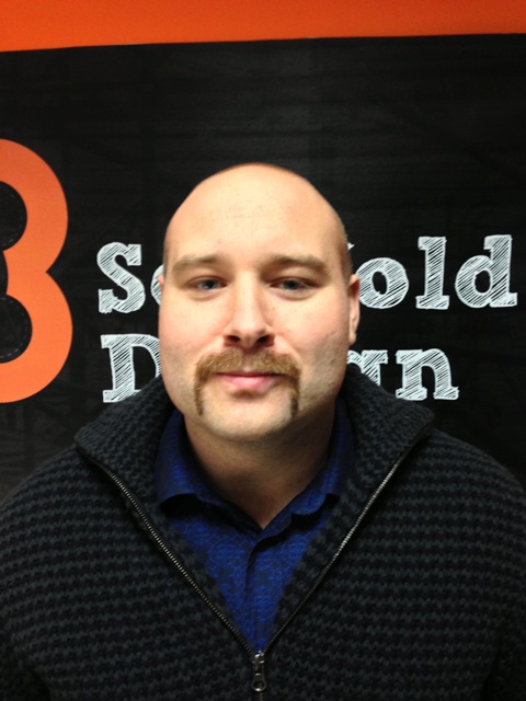 Andrew's end of Movember Photo at 48.3 Scaffold Design