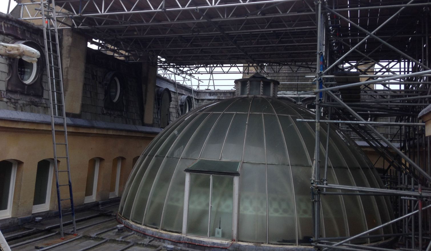 RAF Halton House - Bridged Access Scaffold for the Removal of The Belvedere (Turret)