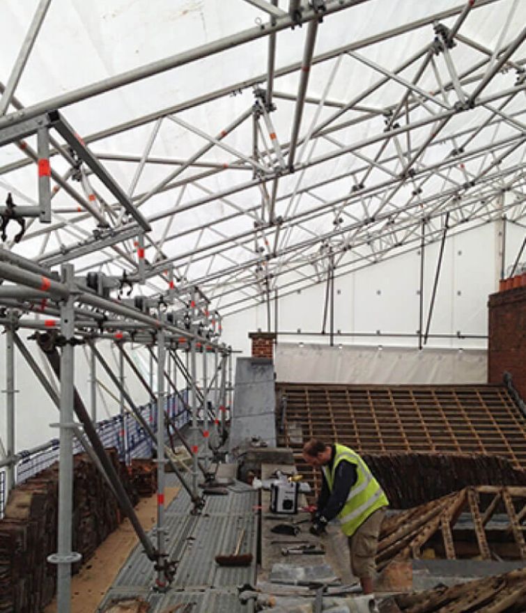 Cranborne Lodge - Layher Rolling Keder Temporary Roof