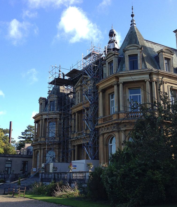 RAF Halton House - Bridged Access Scaffold for the Removal of The Belvedere (Turret)