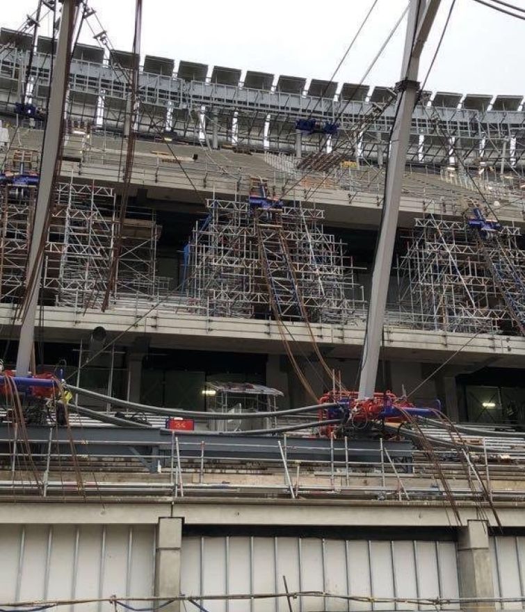 New Stadium - Tottenham Hotspur Football Club - Raking Cable Support Scaffolds